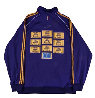 2007 Kobe Bryant Game Worn & Signed Los Angeles Lakers Throwback Warm-Up Jacket Matched to 12/9/07 (Sports Investors Authentication) 